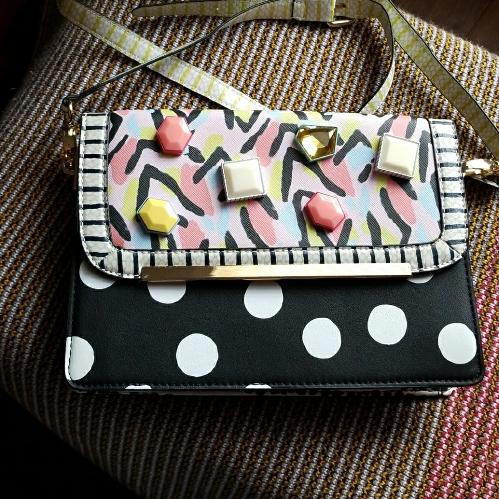 Gems, Stripes, and Polka-dot Purse